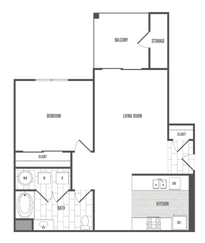 A black and white floor plan of a house with labeled rooms.
